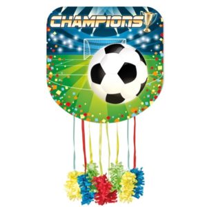 Piñata fútbol con cintas