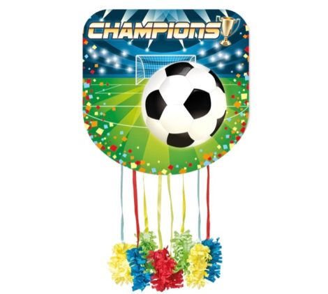 Piñata fútbol con cintas