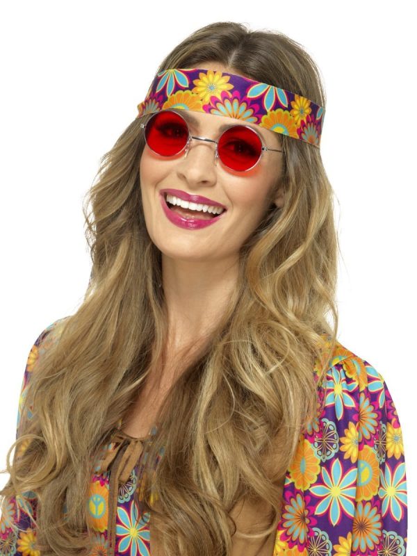 ver gafas hippie rojas