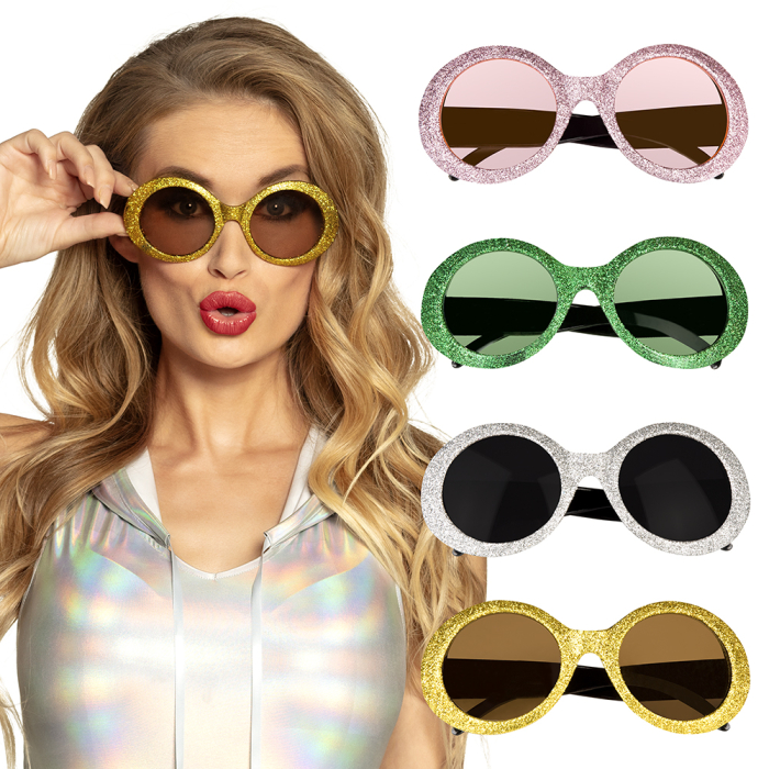 ver gafas hippie glitter