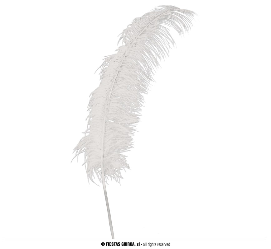 ver pluma avestruz 50 cm. blanca