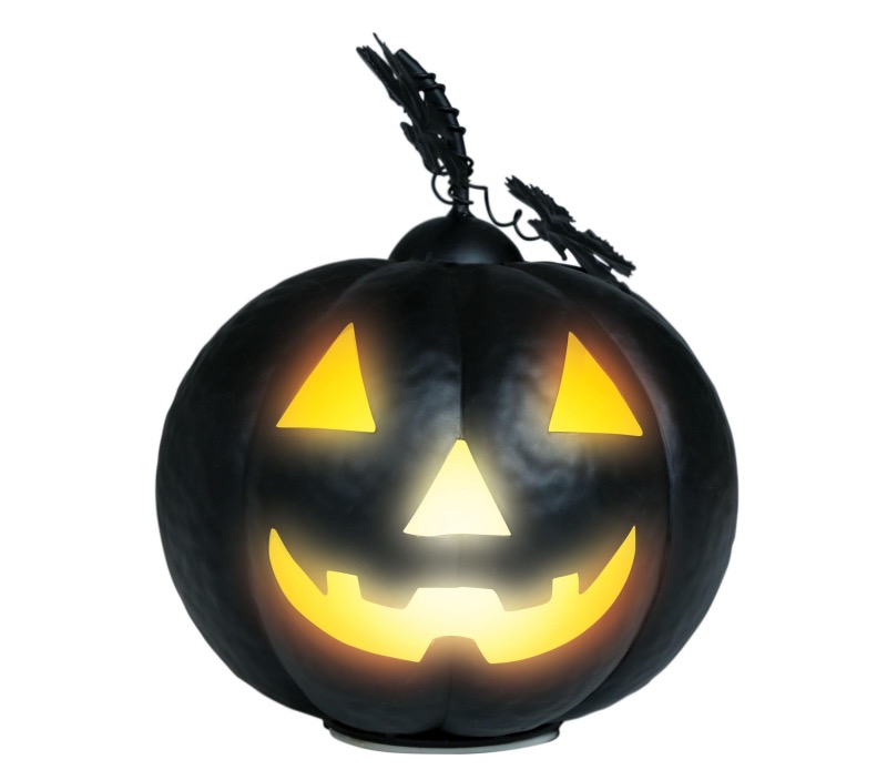 ver calabaza negra luz halloween