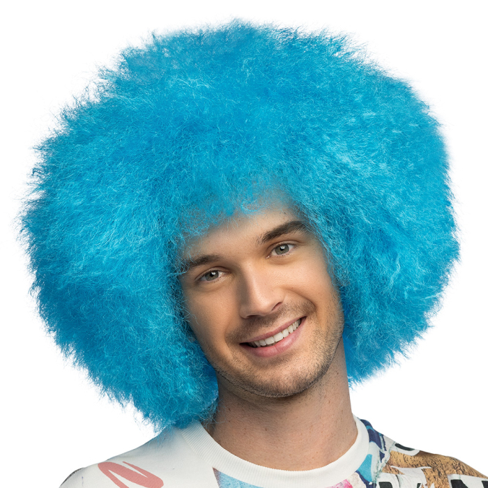 ver peluca afro azul
