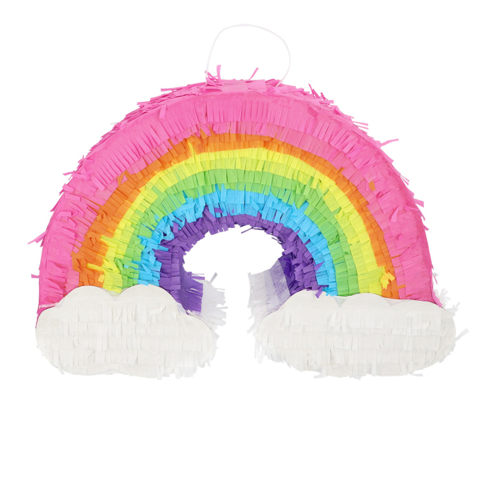 ver piñata mejicana arco iris nubes