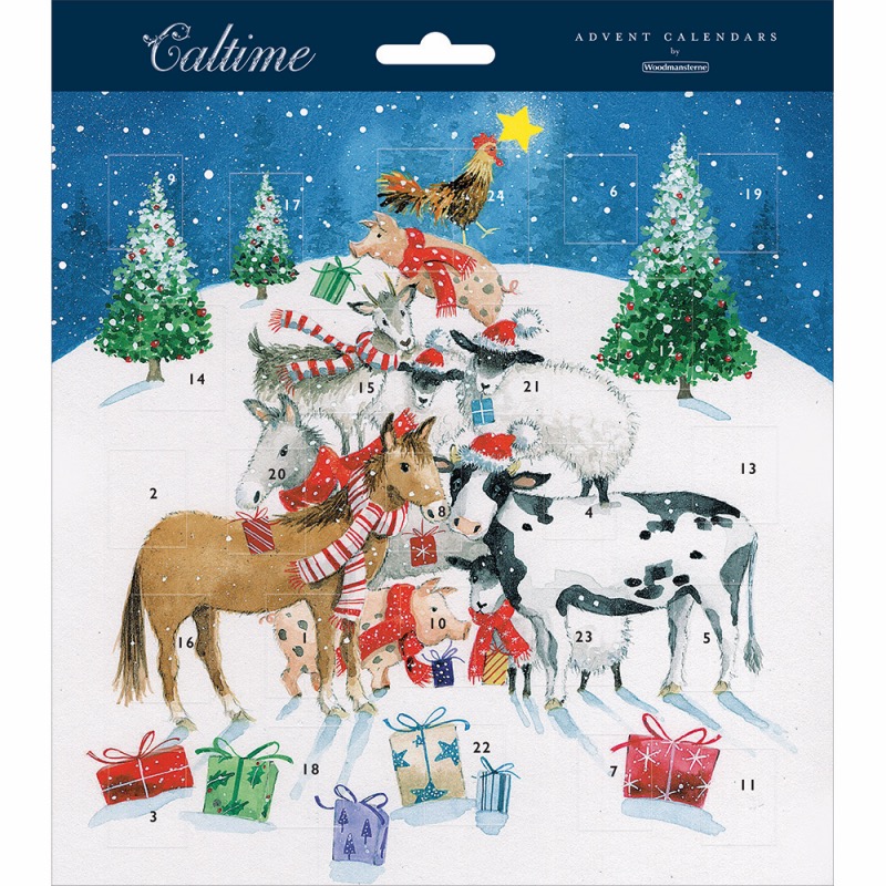 ver calendario adviento animales y árbol de navidad