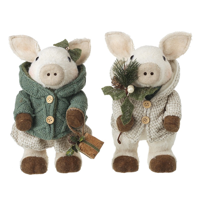 ver cerdito de invierno decoración navidad