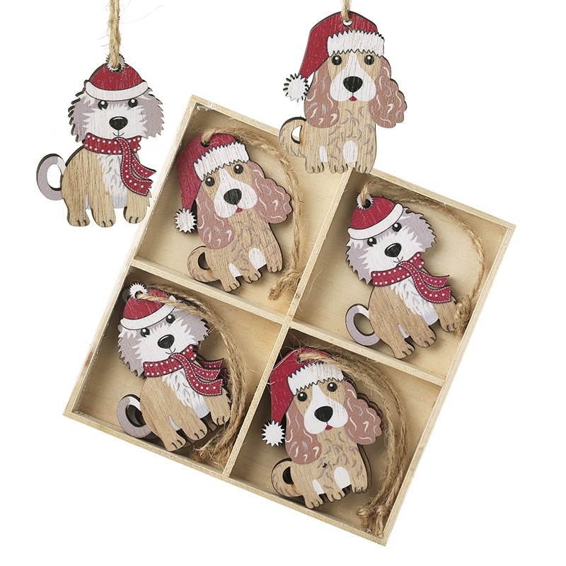 ver colgante navidad perritos
