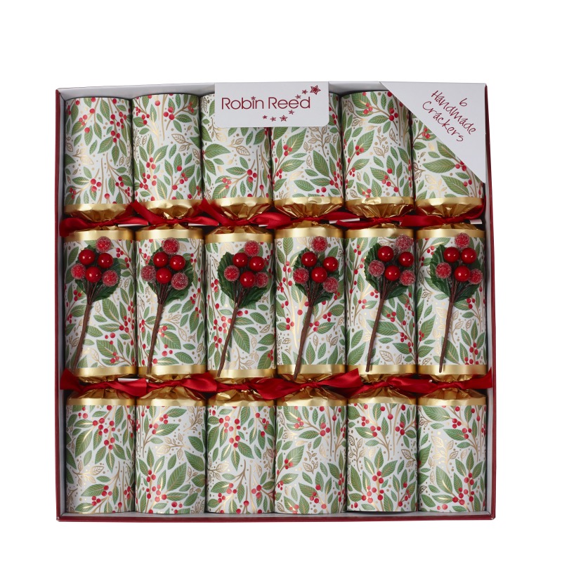 ver crackers navidad bayas acebo