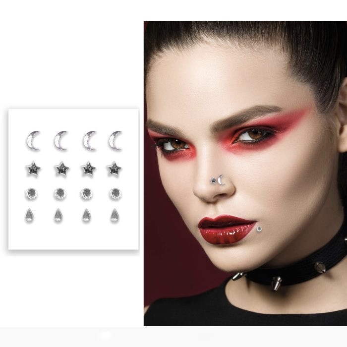 ver joyas faciales transparentes