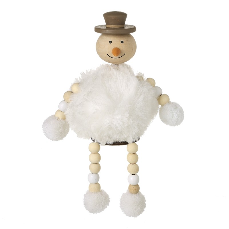 ver muñeco de nieve pompón navidad