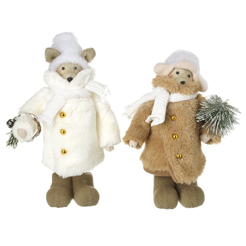 ver oso con abrigo decoración navidad