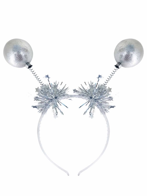 ver diadema bolas plata