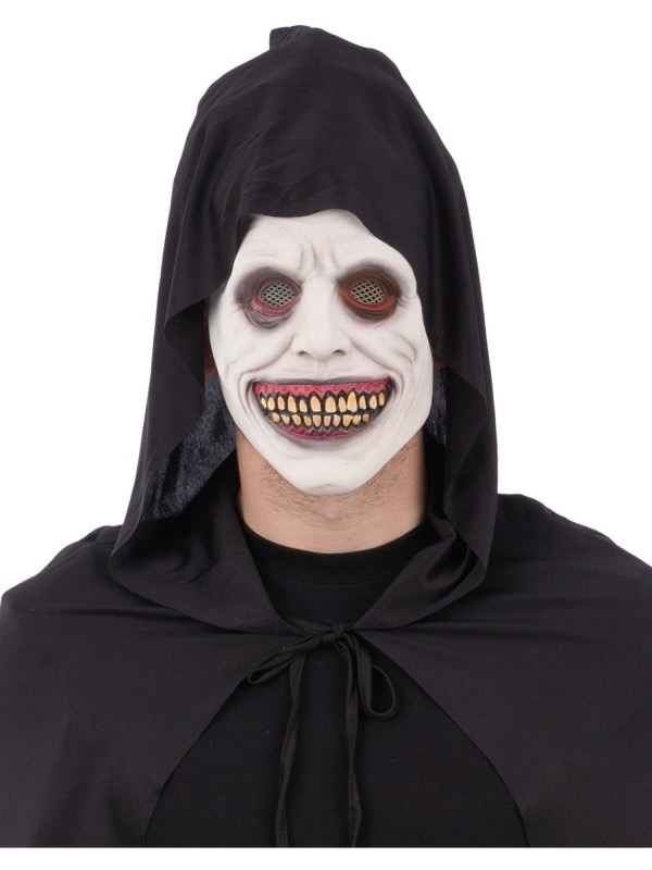 ver mascara demonio blanco dientes
